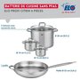 Voir la diapositive 2 : ELO Set de 1 Poêle de cuisson 32 cm et 3 faitouts 12, 14 et 26 cm Elo Profi Citrin