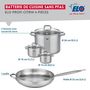 Voir la diapositive 2 : ELO Set de 1 Poêle de cuisson 32 cm et 3 faitouts 12, 14 et 26 cm Elo Profi Citrin