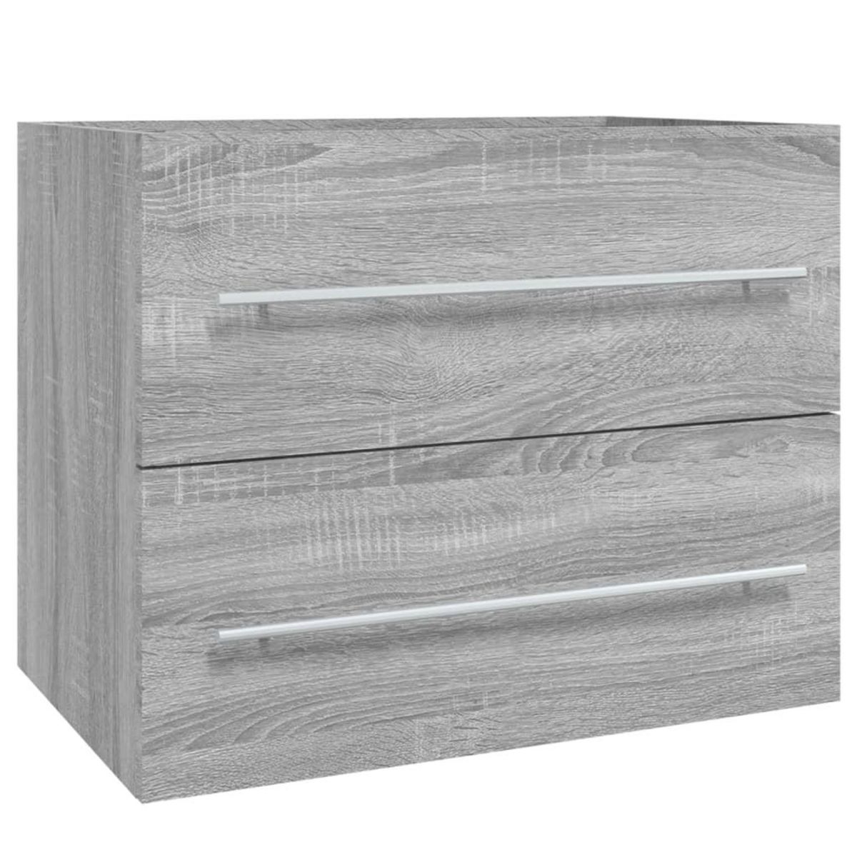 VIDAXL Armoire de lavabo Sonoma gris 60x38,5x48 cm Bois d'ingenierie