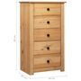 Voir la diapositive 6 : VIDAXL Buffet 46x40x89 cm Pin Gamme Panama