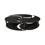 Habitat et Jardin Ensemble de table basse en bois  Yin  70 x 70 x 38 cm - Noir