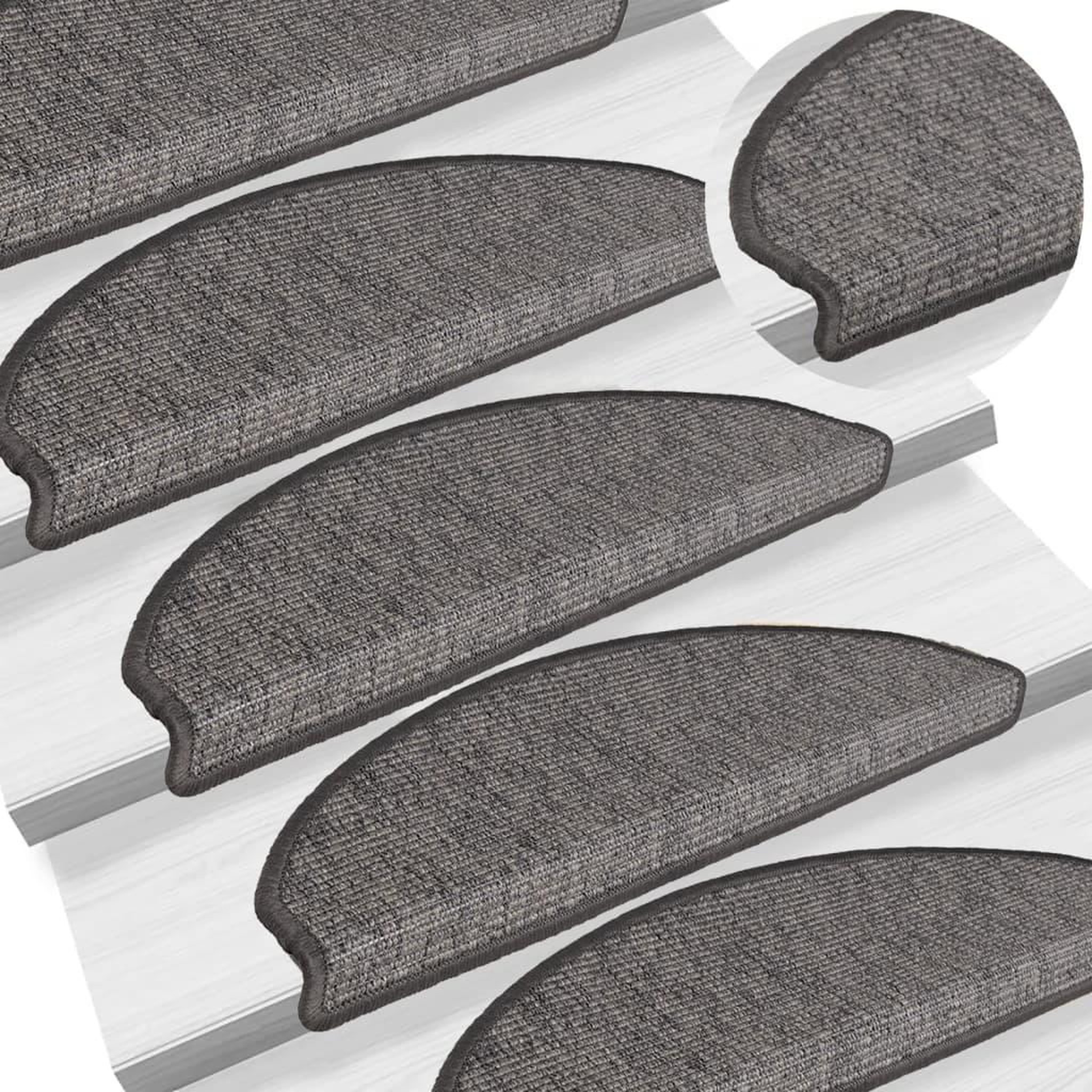 Voir la diapositive 1 : VIDAXL Tapis d'escalier auto-adhesifs 15 pcs Gris et beige 65x21x4 cm