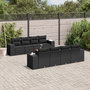 Voir la diapositive 1 : VIDAXL Salon de jardin 9 pcs avec coussins noir resine tressee