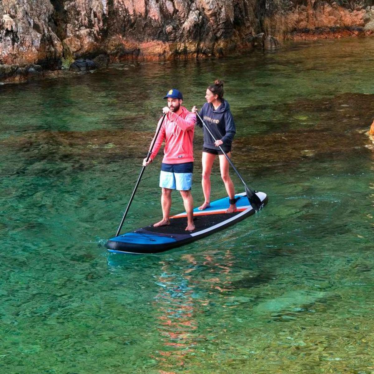 ADRENALIN Paddle Gonflable 2 personnes TWO 12' 32'' 6'' (366x81x15cm) avec Pompe, 2 Pagaies, 2 sièges de kayak, Leash et Sac de Transport