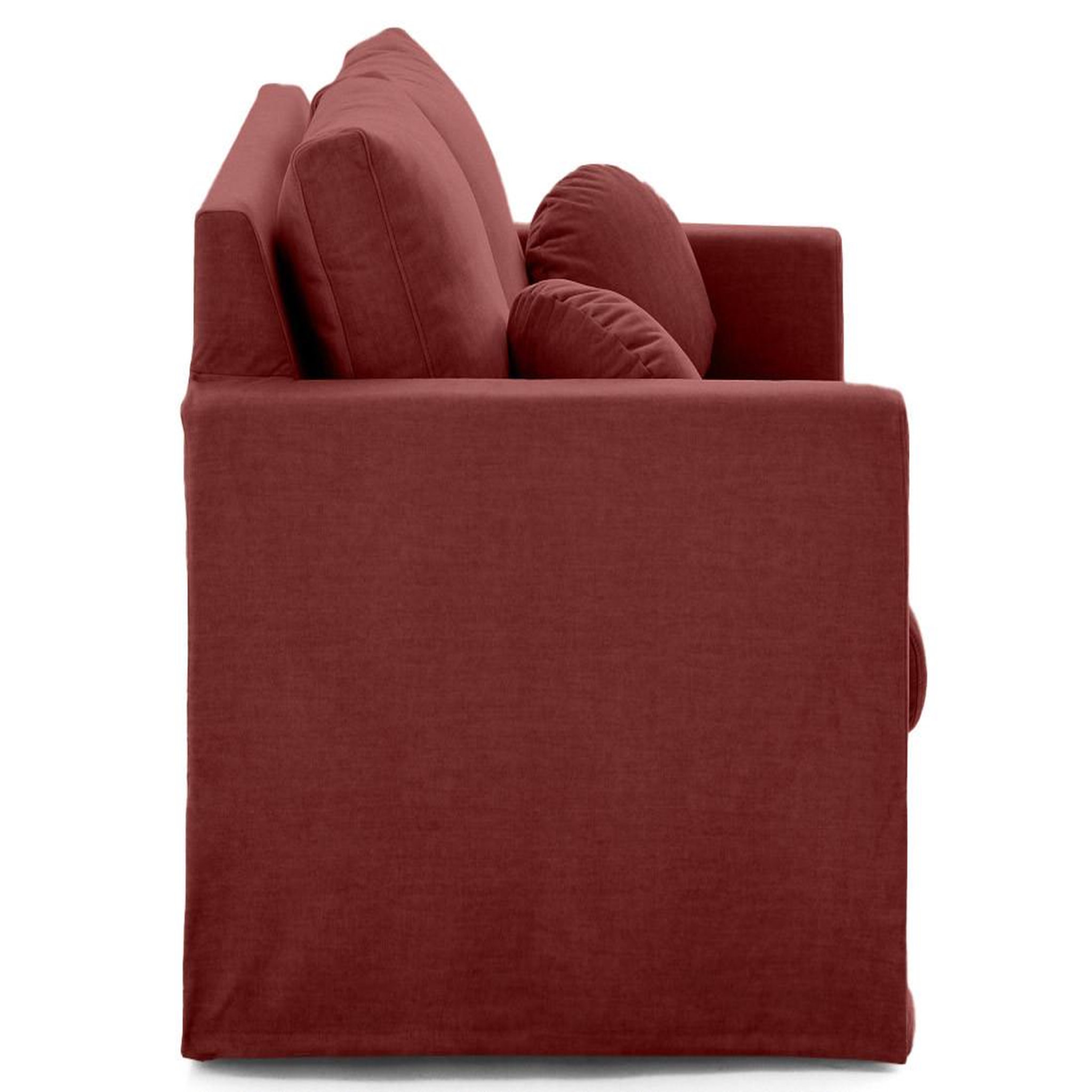 Voir la diapositive 4 : LISA DESIGN Serena - canapé droit déhoussable 2 places en velours