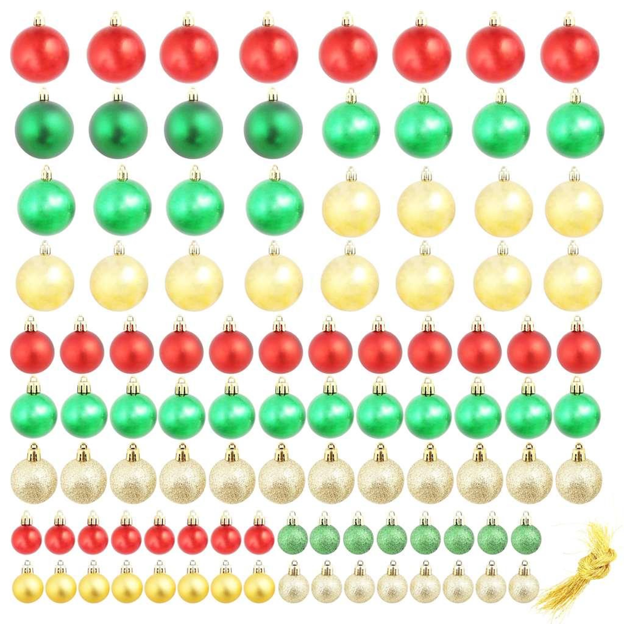 Voir la diapositive 2 : VIDAXL Boules de noël 100 pcs rouge/dore/vert