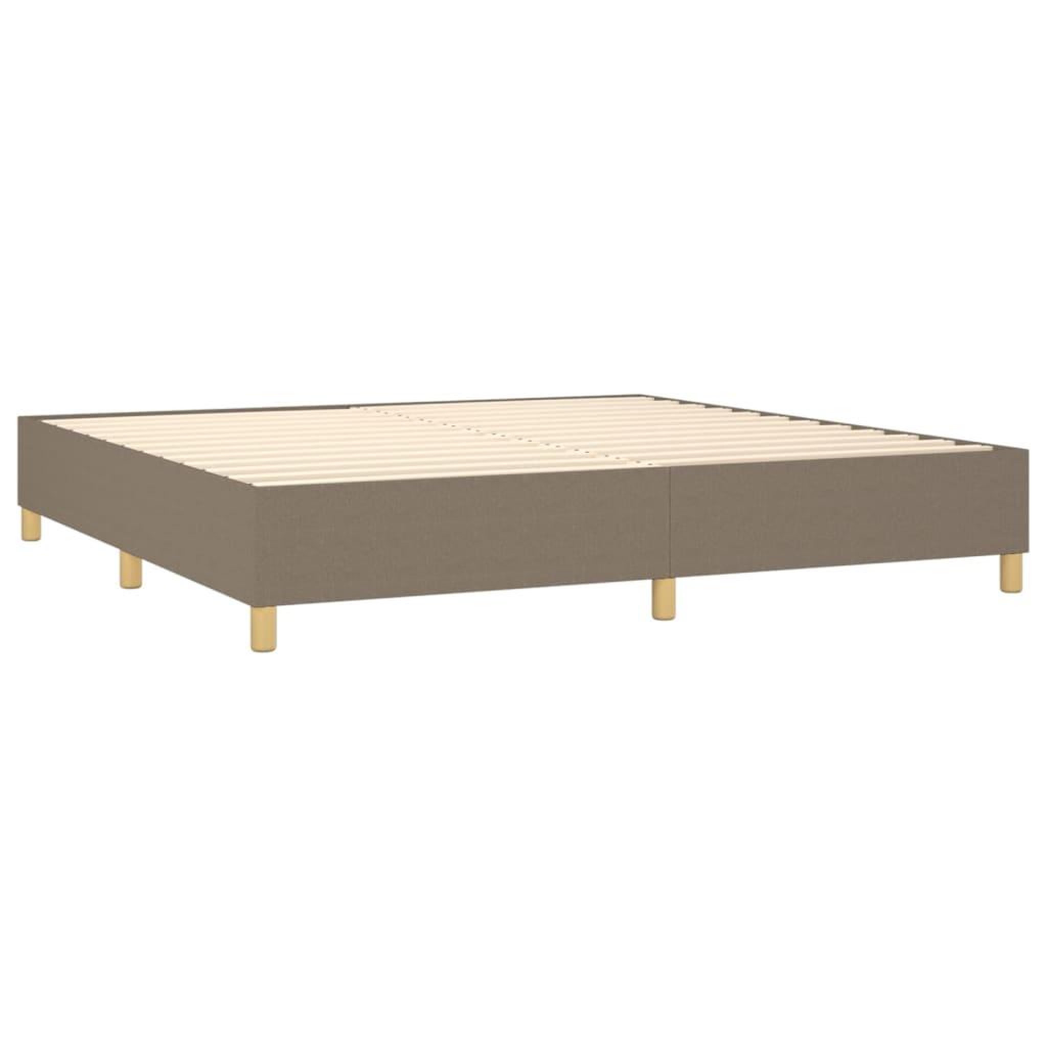 Voir la diapositive 4 : VIDAXL Sommier a lattes de lit avec matelas Taupe 200x200 cm Tissu
