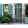 Morel Rideau de porte en perles olives de bois vernies brun/beige Castellan 90 x 220 cm - Morel