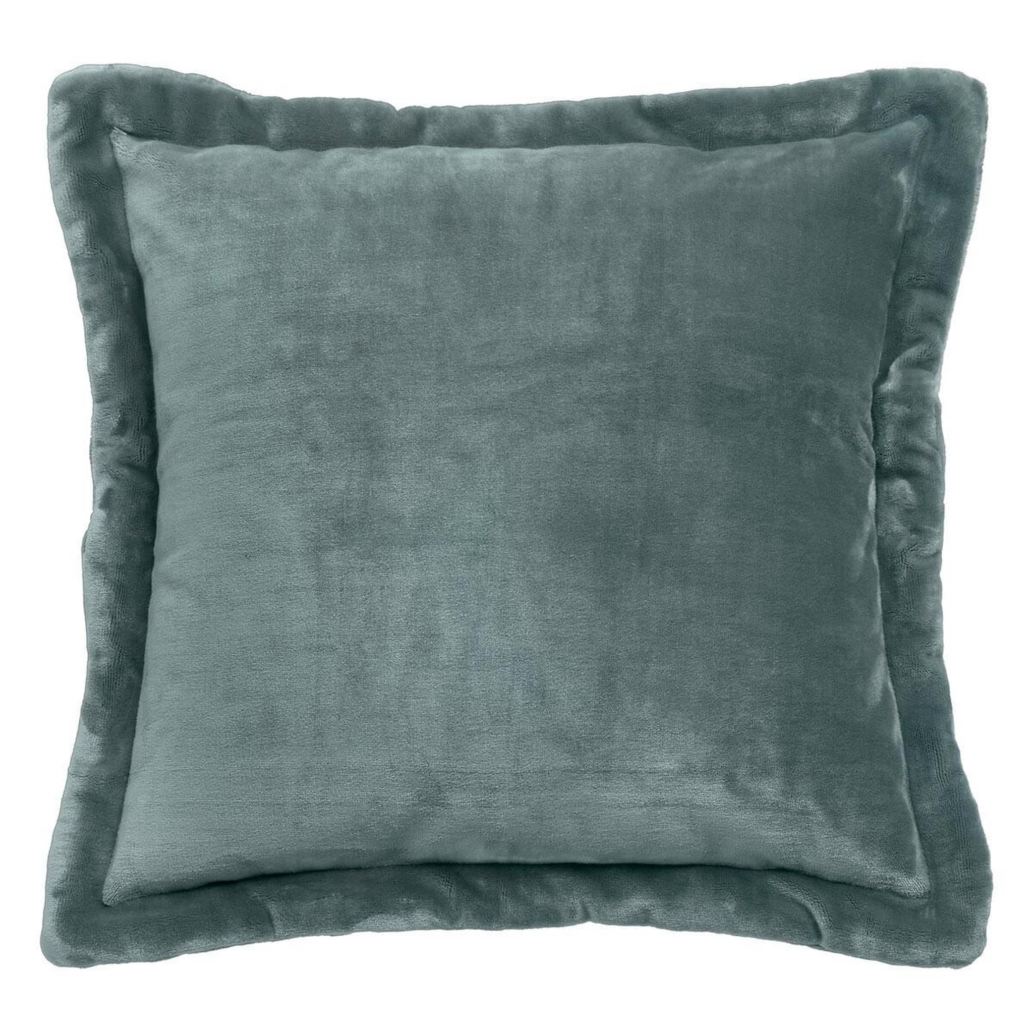 ATMOSPHERA Coussin déco flanelle  cuddly  53x53cm bleu givré