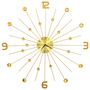 Voir la diapositive 2 : VIDAXL Horloge murale Metal 70 cm Dore