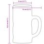 Voir la diapositive 6 : VIDAXL Chopes à bière avec poignée en verre 6 pcs 500 ml