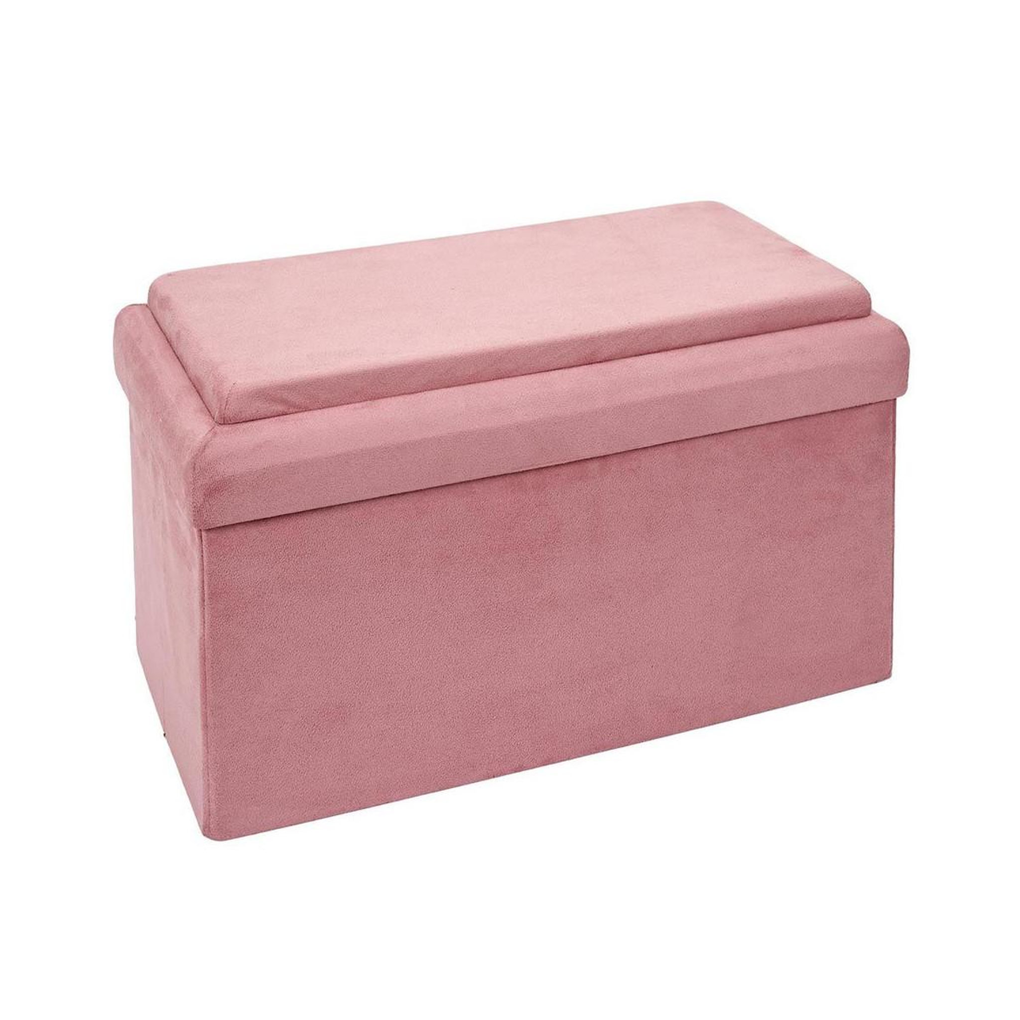 HOME DECO KIDS Banc & coffre pliable enfant  brique  52cm rose
