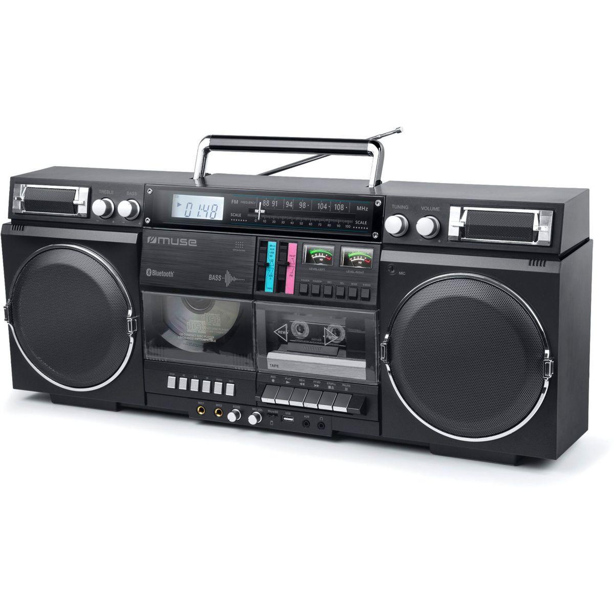 Muse Radio-cassette cd avec bluetooth noir - m-380gb