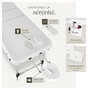 Voir la diapositive 3 : tectake Table 3 zones de massage largeur 70 cm et rembourrage 5 cm blanc
