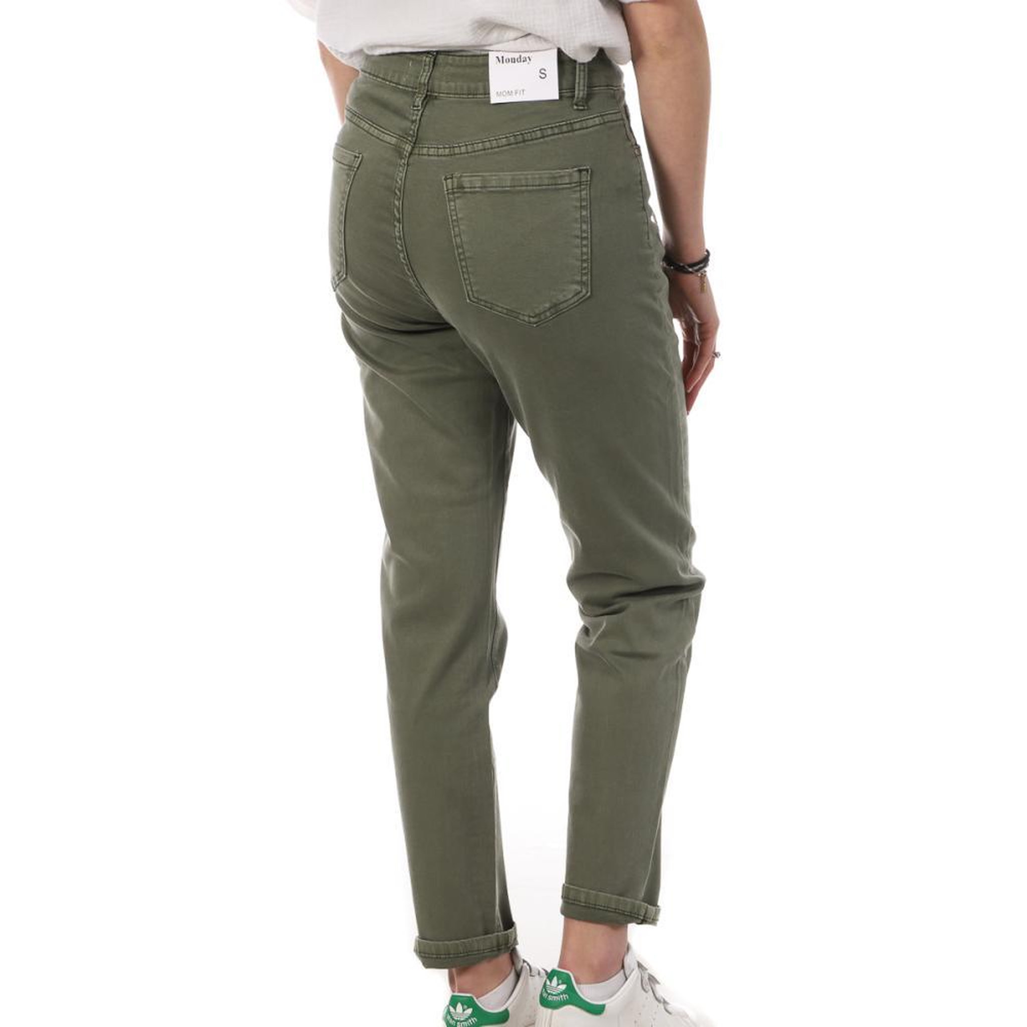 Voir la diapositive 2 : MONDAY PREMIUM Jean Droit Kaki Femme Monday Premium LW-348