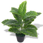 VIDAXL Plante Taro artificielle avec pot 45 cm Vert