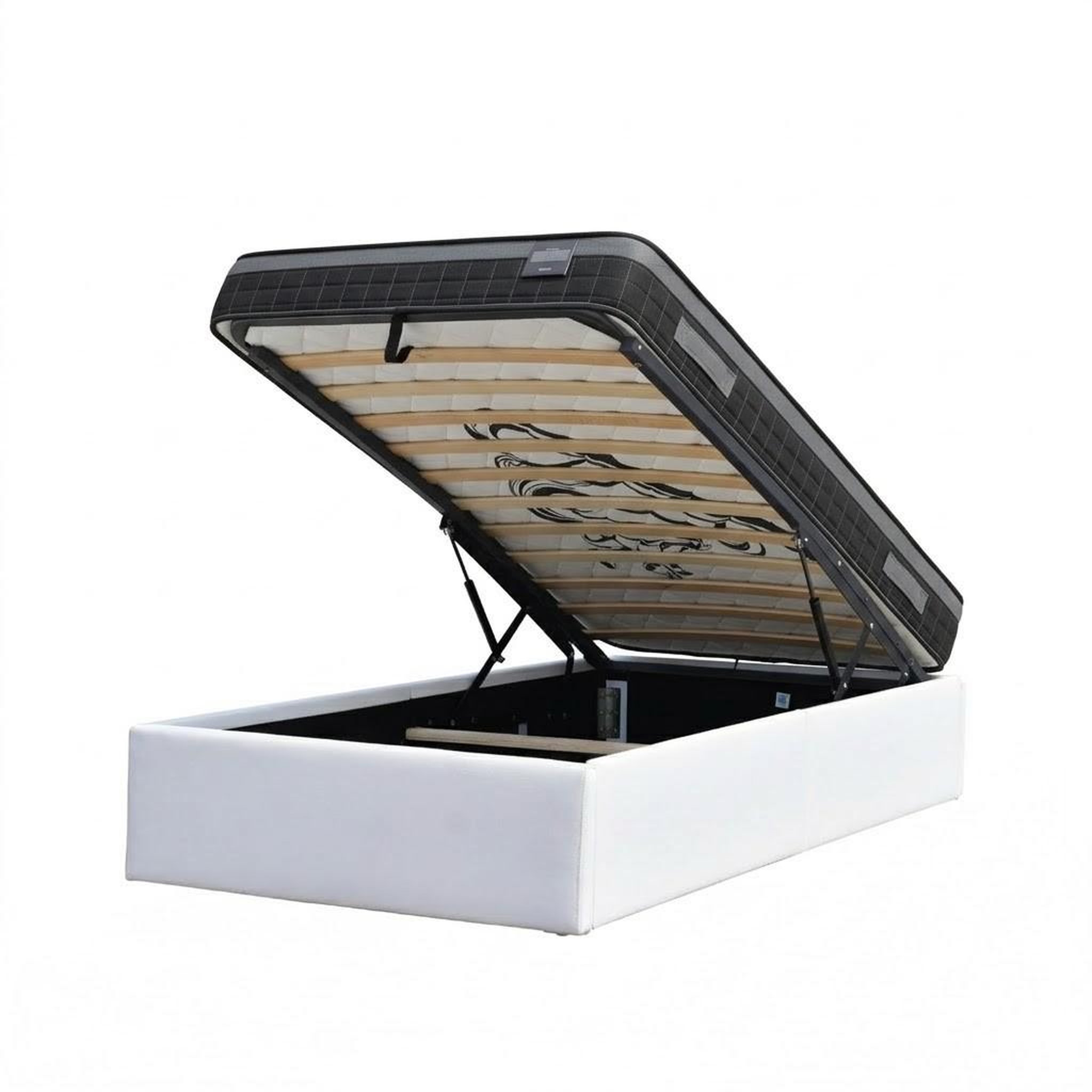 Voir la diapositive 2 : KING OF DREAMS Ensemble Lit Coffre et Matelas  Soutien Ferme 2 Faces