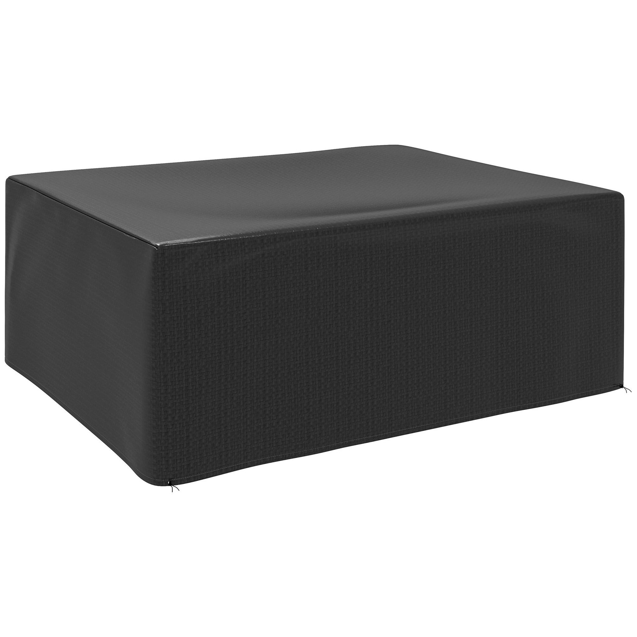 OUTSUNNY Housse de protection mobilier de jardin bâche étanche anti-uv pe haute densité noir