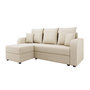 Voir la diapositive 1 : BEST MOBILIER Harvey - canapé d'angle réversible 4 places convertible avec coffre en tissu