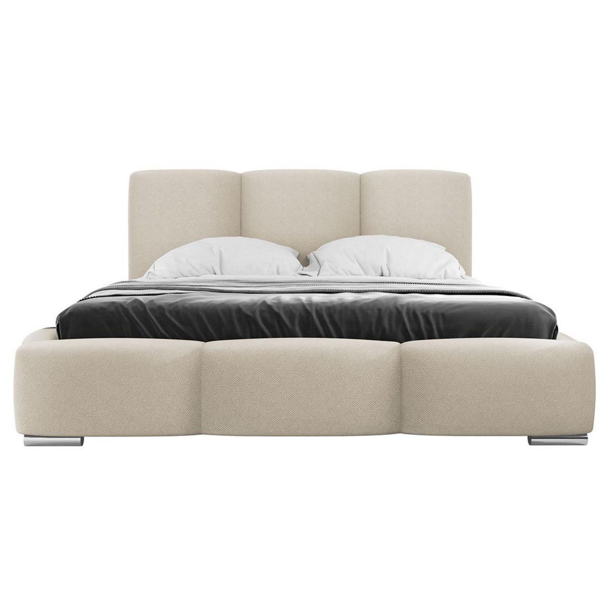 BEST MOBILIER Noa - lit coffre - 140x200 cm - en velours - sommier inclus