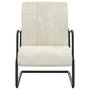 Voir la diapositive 2 : VIDAXL Chaise cantilever Blanc creme Velours