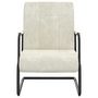 Voir la diapositive 2 : VIDAXL Chaise cantilever Blanc creme Velours