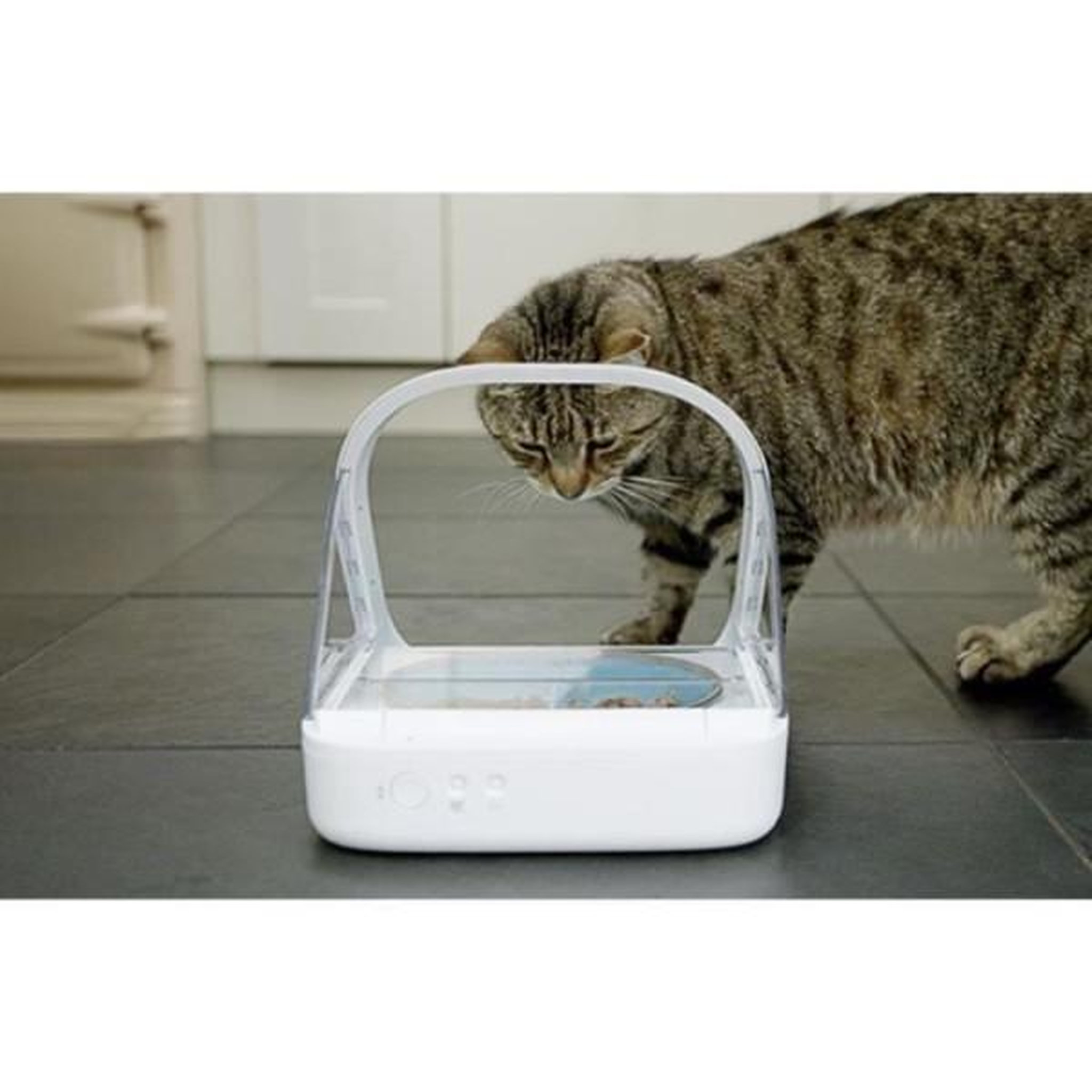 Voir la diapositive 4 : Anima Surefeed distributeur de nourriture/croquettes a puce électronique - blanc (bol simple, un bol double, un tapis et un médaillo