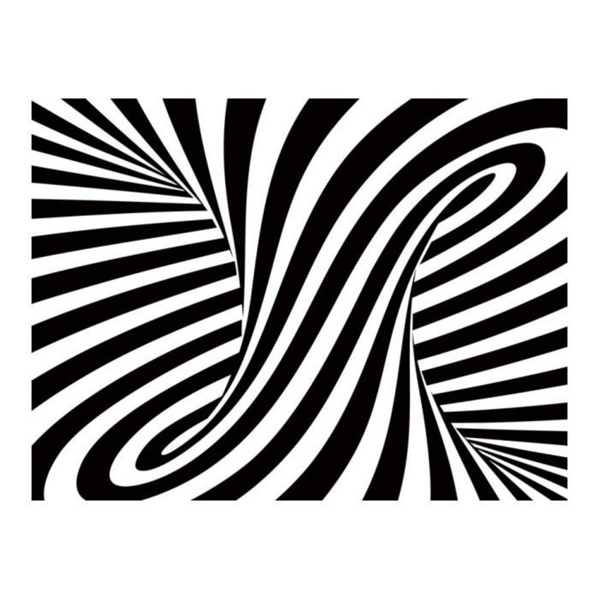 Paris Prix Papier Peint  Art Optique : Noir & Blanc