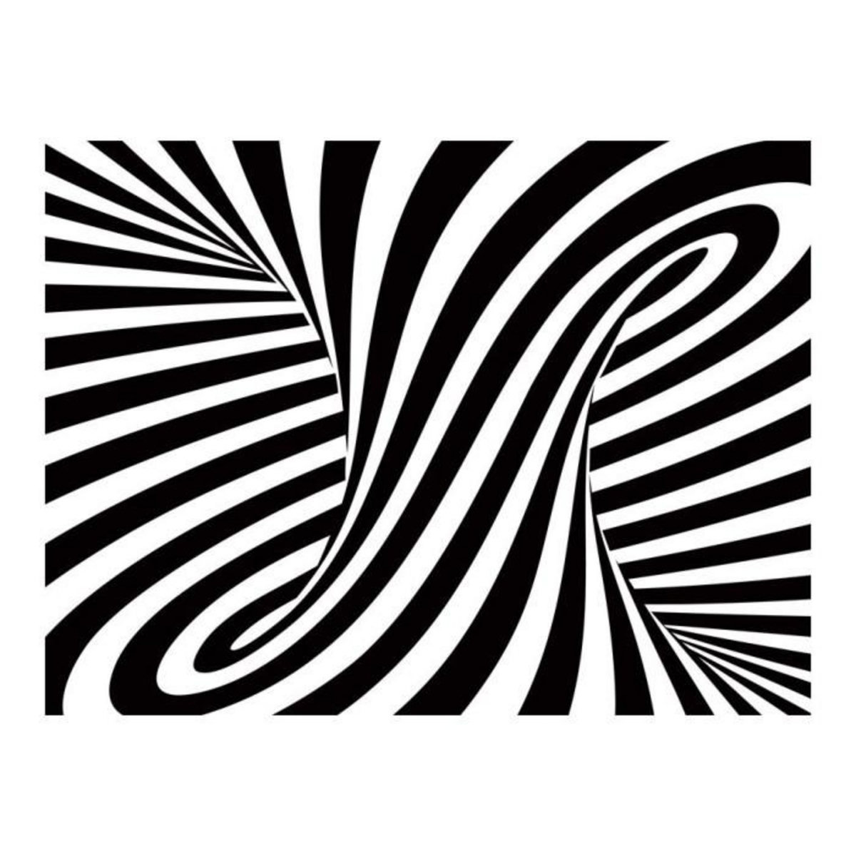 Paris Prix Papier Peint  Art Optique : Noir & Blanc