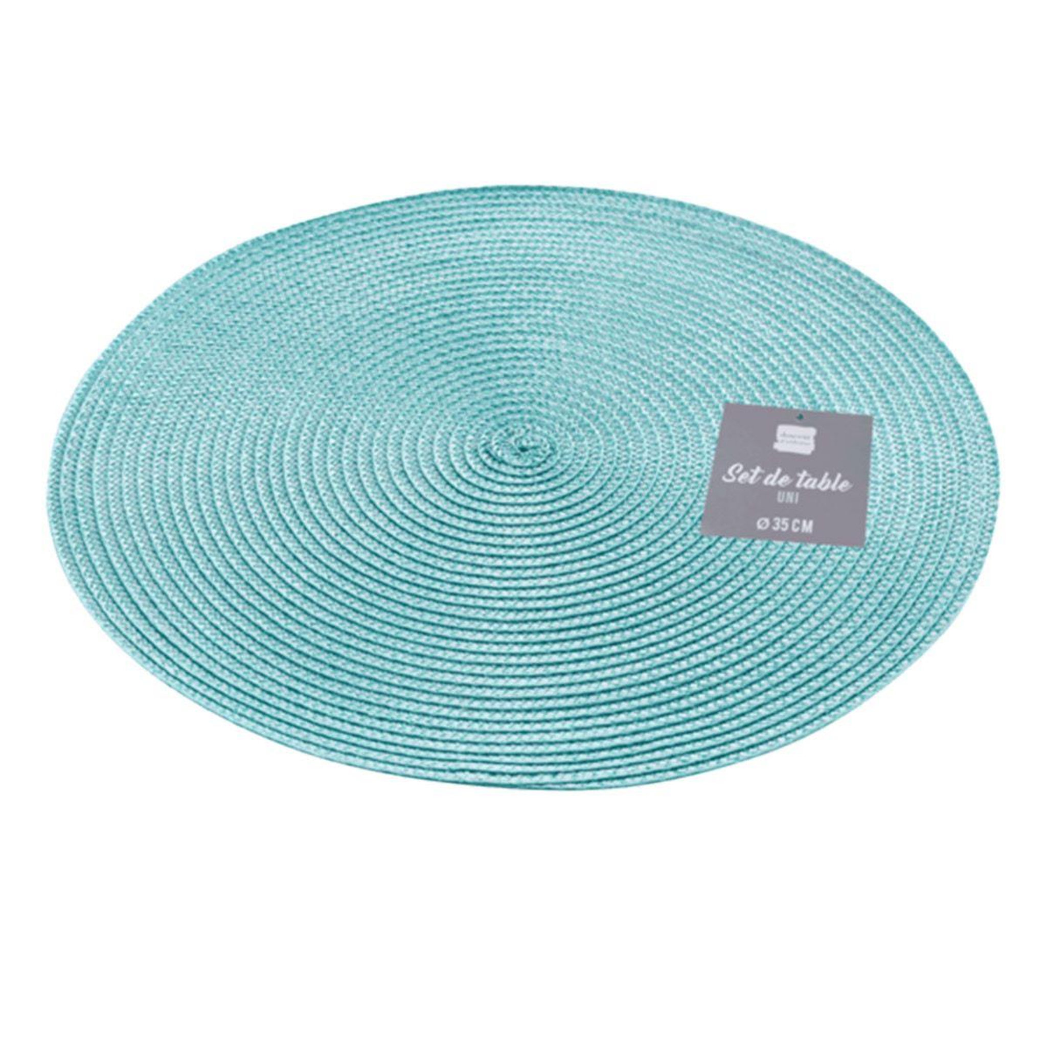 Voir la diapositive 2 : Douceur d'Intérieur Set de table uni  zebulon  35cm menthe