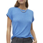 Vero Moda T Shirt  Clair Femme Vero Moda Brianna 10291353. Coloris disponibles : Bleu