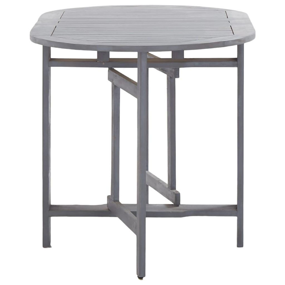 VIDAXL Table de jardin Gris 120x70x74 cm Bois d'acacia massif
