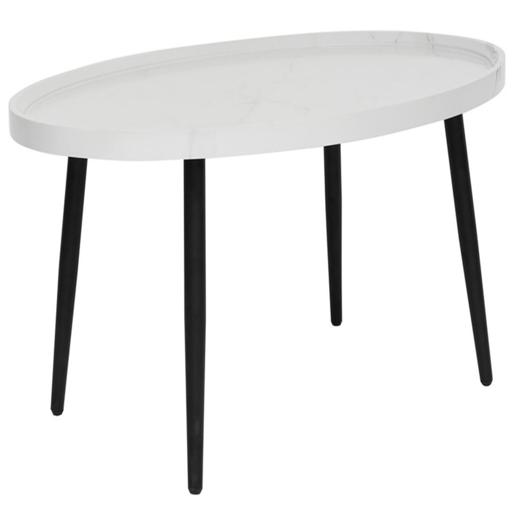 LISA DESIGN Helsinki - table basse - effet marbre - 80 cm. Coloris disponibles : Gris
