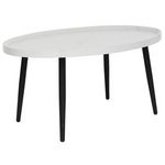 LISA DESIGN Helsinki - table basse - effet marbre - 80 cm. Coloris disponibles : Blanc, Gris, Noir