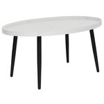 LISA DESIGN Helsinki - table basse - effet marbre - 80 cm. Coloris disponibles : Blanc, Gris