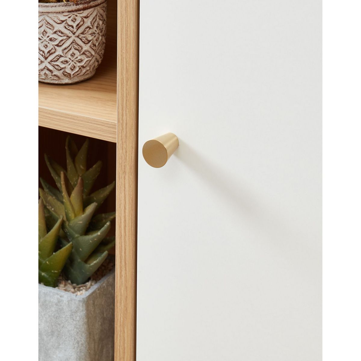 Meuble de salle de bain sous-vasque 2 niches et 1 porte L60cm QUARTEIRA