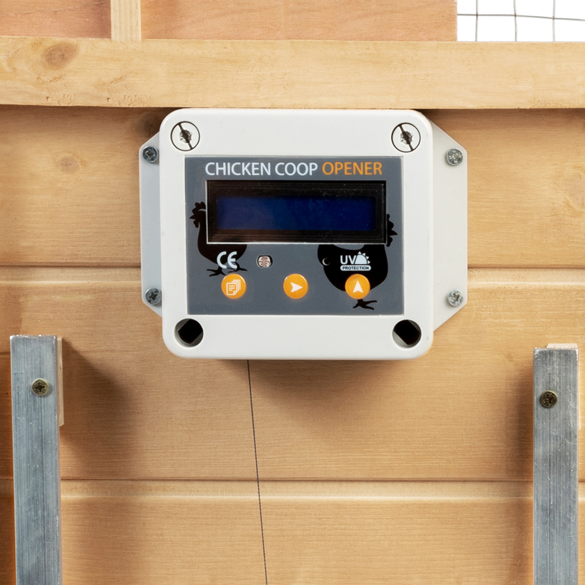 ID MARKET Porte automatique poulailler programmable heure et luminosité extérieure 22x33 CM