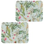 HABITABLE Lot de 2 sets de table motifs tropical BARBARA - 28 x 43 cm - Multicolore