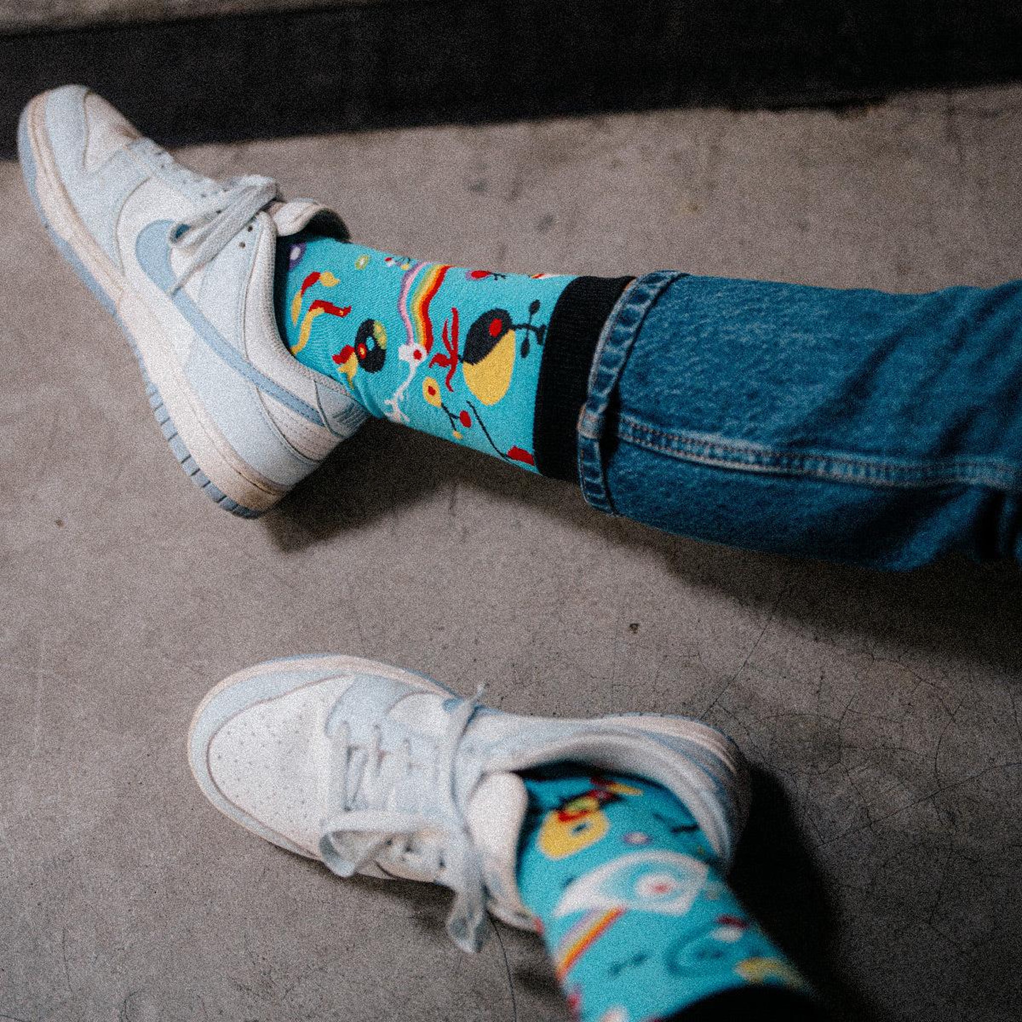 Voir la diapositive 4 : SOCK AFFAIRS Chaussettes pink floyd, dark side of the moon, bleues