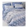 Voir la diapositive 4 : GENERIQUE Parure de lit - 129CTN94492 - 1 housse de couette 220 x 240 cm + 2 taies d'oreiller 60 x 60 cm - 100% coton ranforcé - Bleu