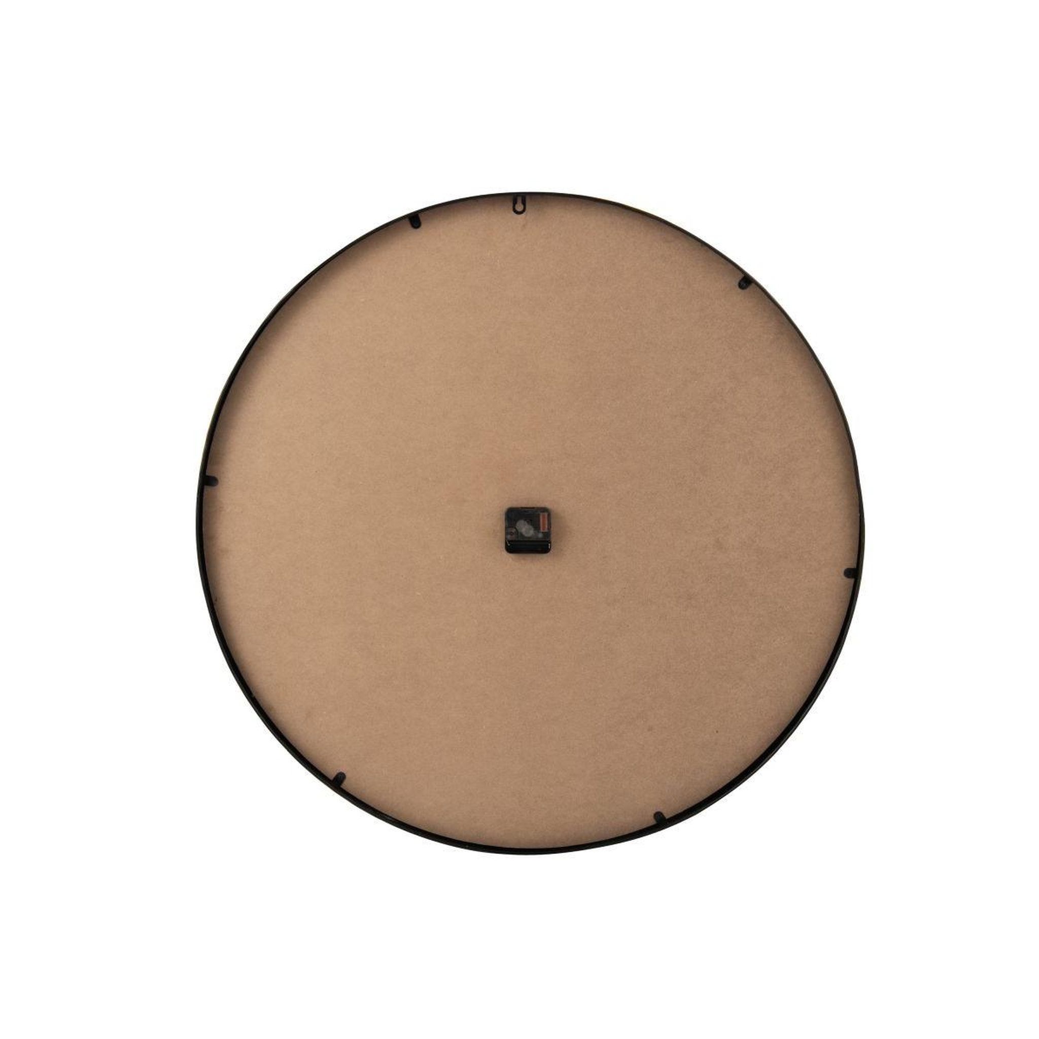 Voir la diapositive 2 : J-LINE Horloge murale en rotin  automn  80cm marron