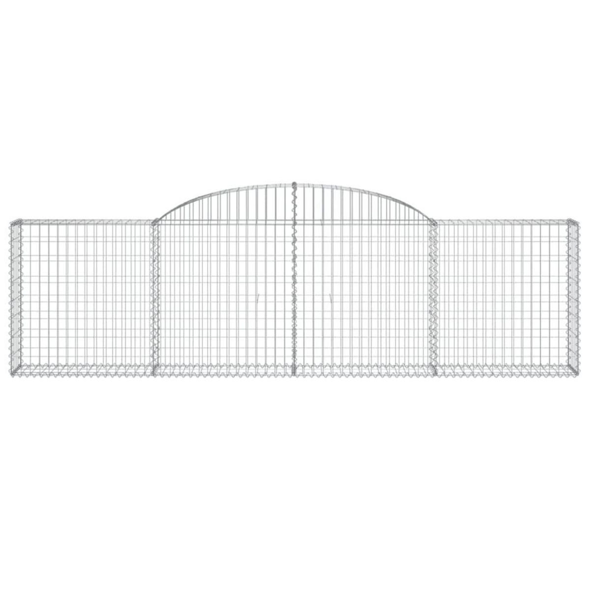 VIDAXL Panier de gabions arque 300x30x80/100 cm Fer galvanise