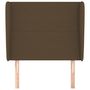 Voir la diapositive 3 : VIDAXL Tete de lit avec oreilles Marron fonce 103x23x118/128 cm Tissu