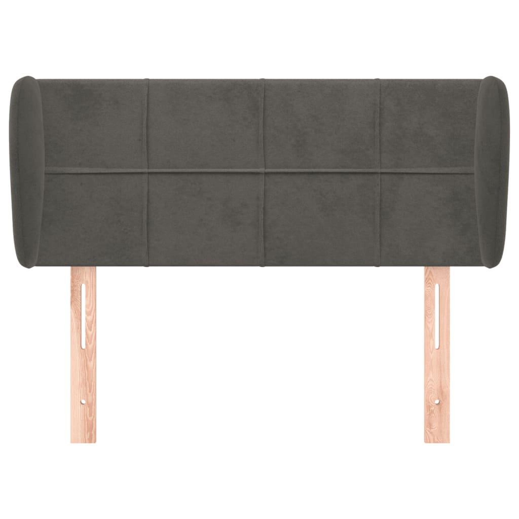 Voir la diapositive 3 : VIDAXL Tete de lit avec oreilles Gris fonce 93x23x78/88 cm Velours