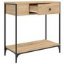 Voir la diapositive 5 : VIDAXL Table console chêne sonoma 75x34,5x75 cm bois d ingénierie