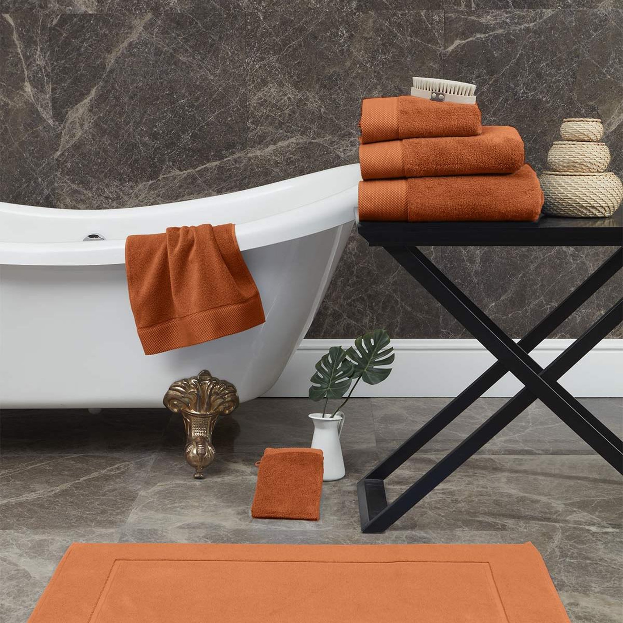 Voir la diapositive 4 : Sensei Maison Drap de bain Zéro Twist 560 g/m² SENSOFT - 70x140 cm