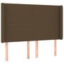 Voir la diapositive 2 : VIDAXL Tete de lit avec oreilles Marron fonce 147x16x118/128 cm Tissu