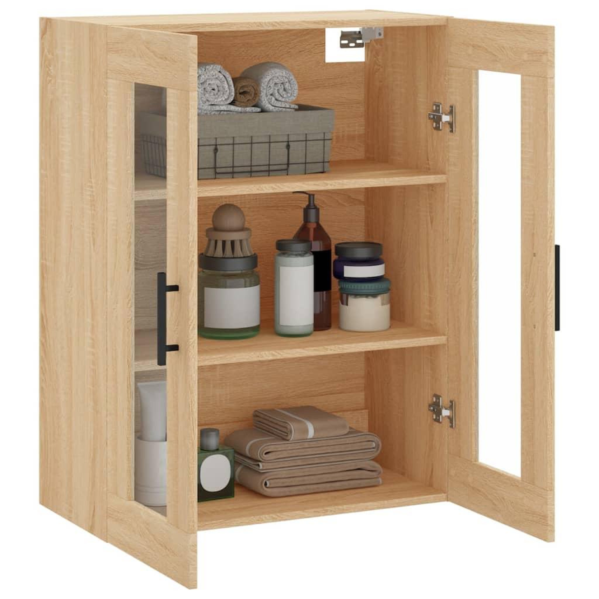 Voir la diapositive 5 : VIDAXL Armoire murale chene sonoma 69,5x34x90 cm