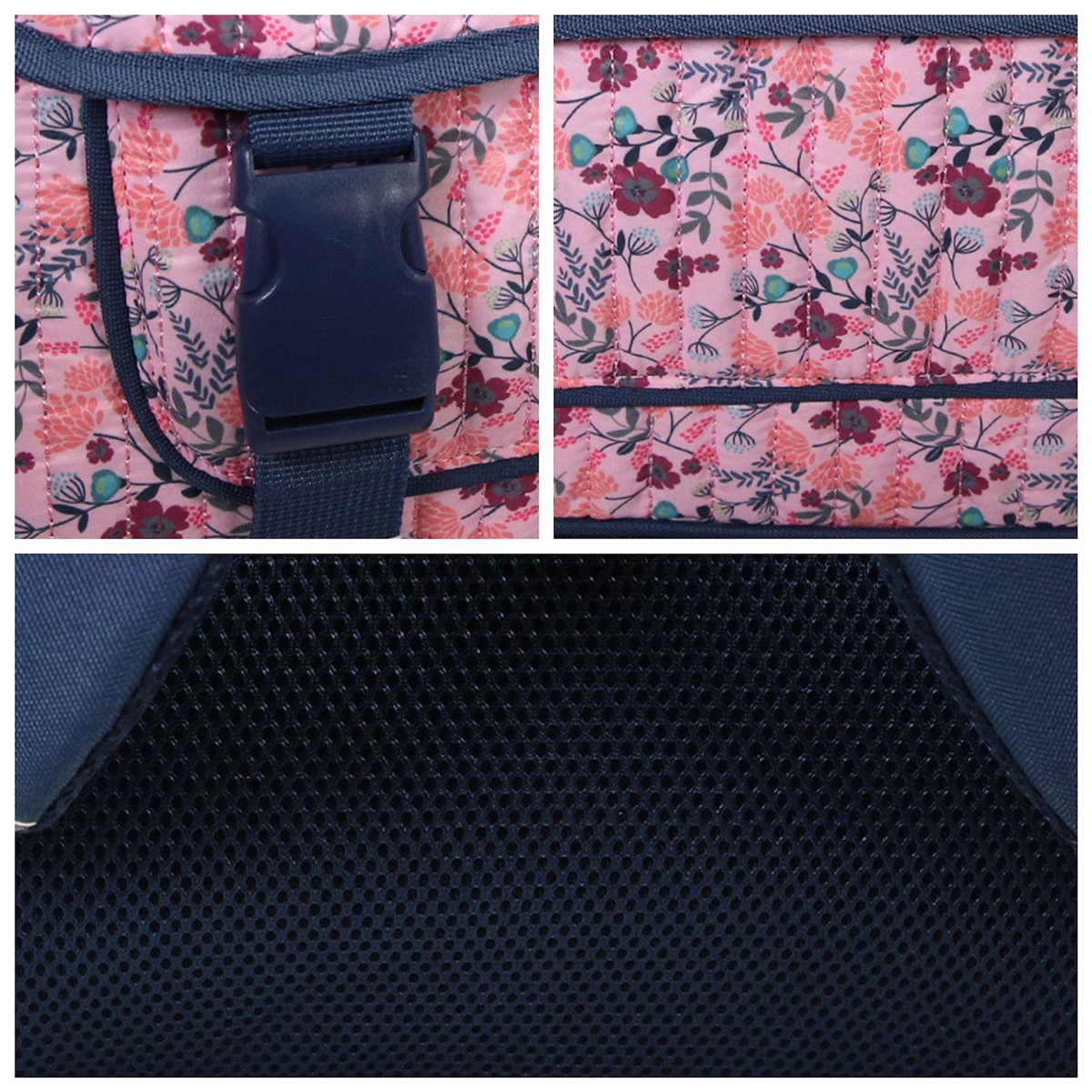 Bagtrotter Bagtrotter - Cartable 38cm  -  Multicolore - Fleurs - 2 Compartiments  - 1 Poche Sous Rabat - 1 Poche Bouteille -  Bretelles Matelassés - Fond Renforcé - Dos Matelassé -  38x13x34cm - Matière Polyester - Cartable Scolaire Primaire