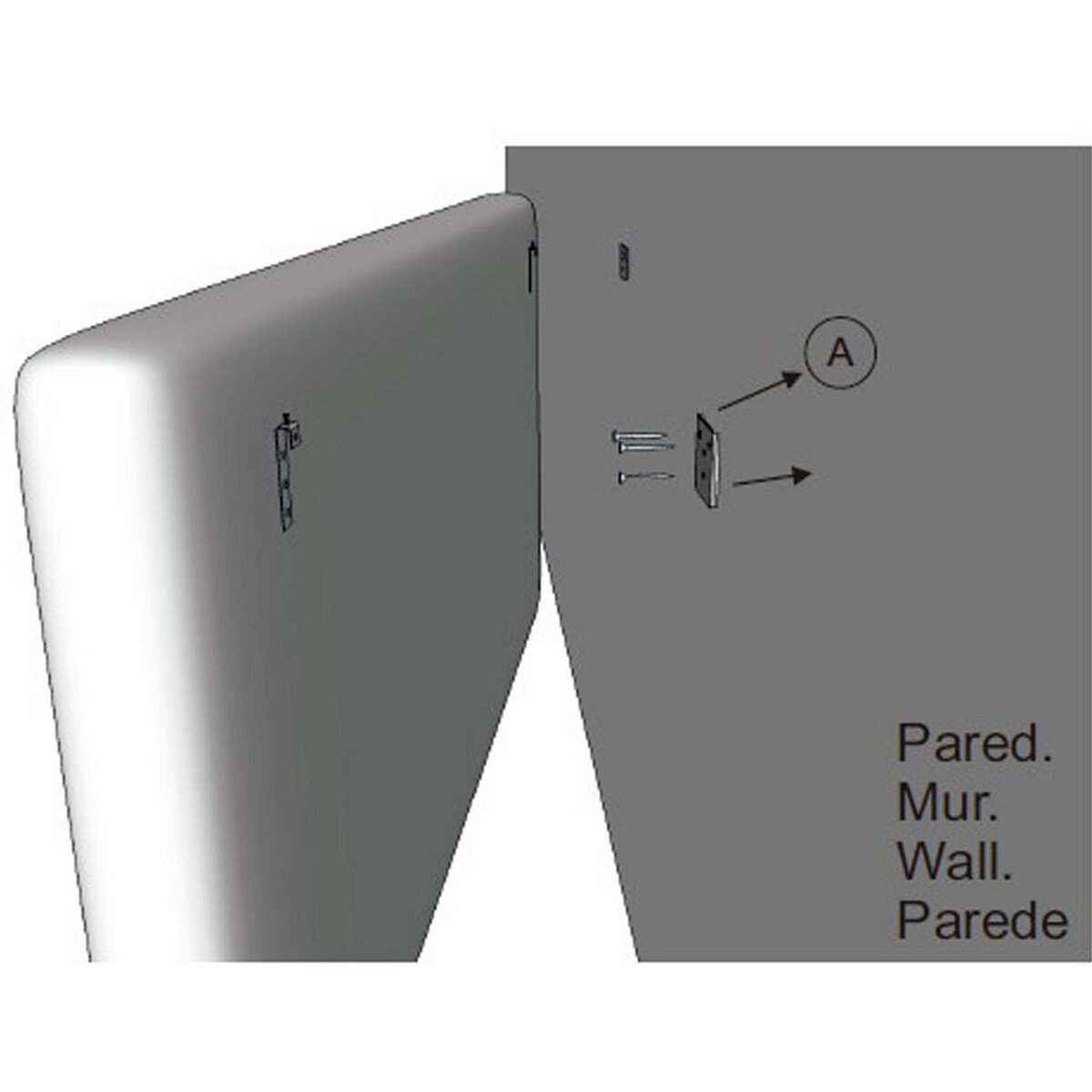 MARCKONFORT Tête de lit Rombo 160x60 cm Noir, rembourrée de Mousse